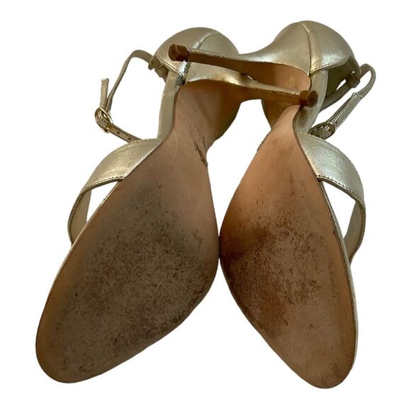 Women’s Alexandra Neel Gold Sandal Heel .Size 37.5 - Picture 10 of 12